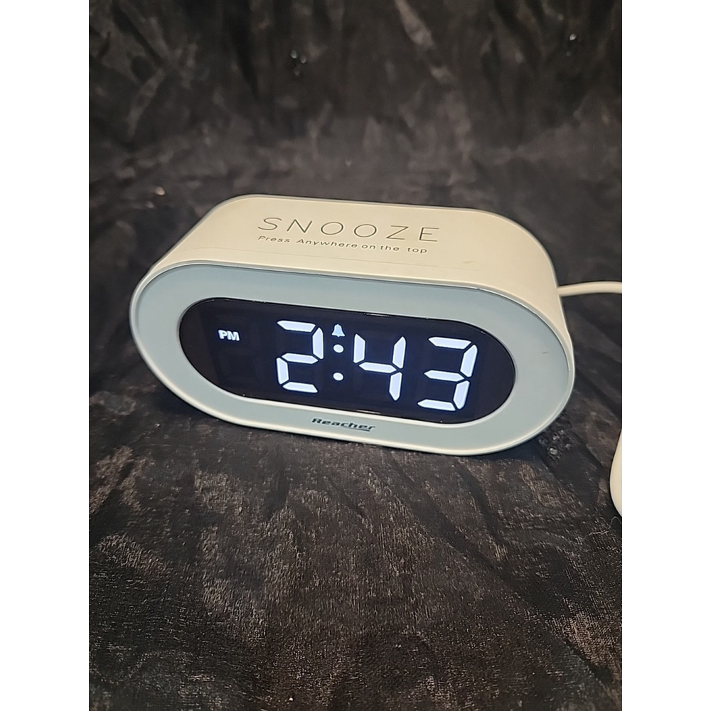 LED Digital Alarm Clock with Adjustable Brightness & Volume - Outlet Powered